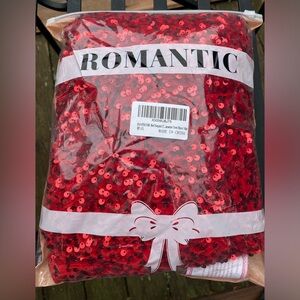 Red Sequin Christmas Tree Skirt